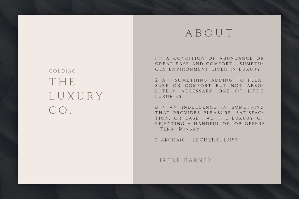 Coldiac - Luxury Serif Font