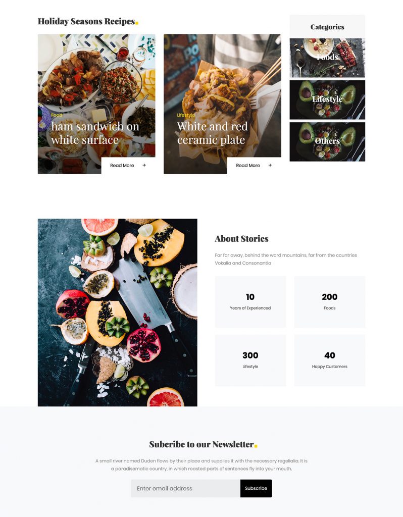 Stories Website Template