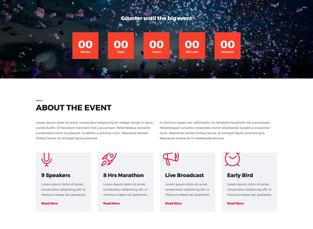 Evento Free Event Landing Page