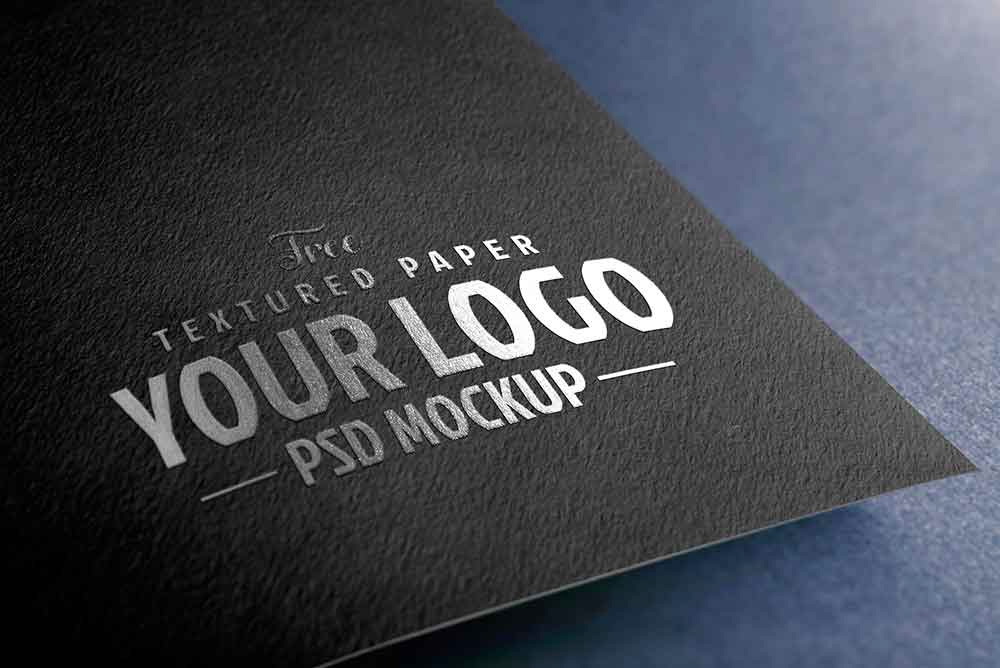 Textured Paper Logo Free Mockup