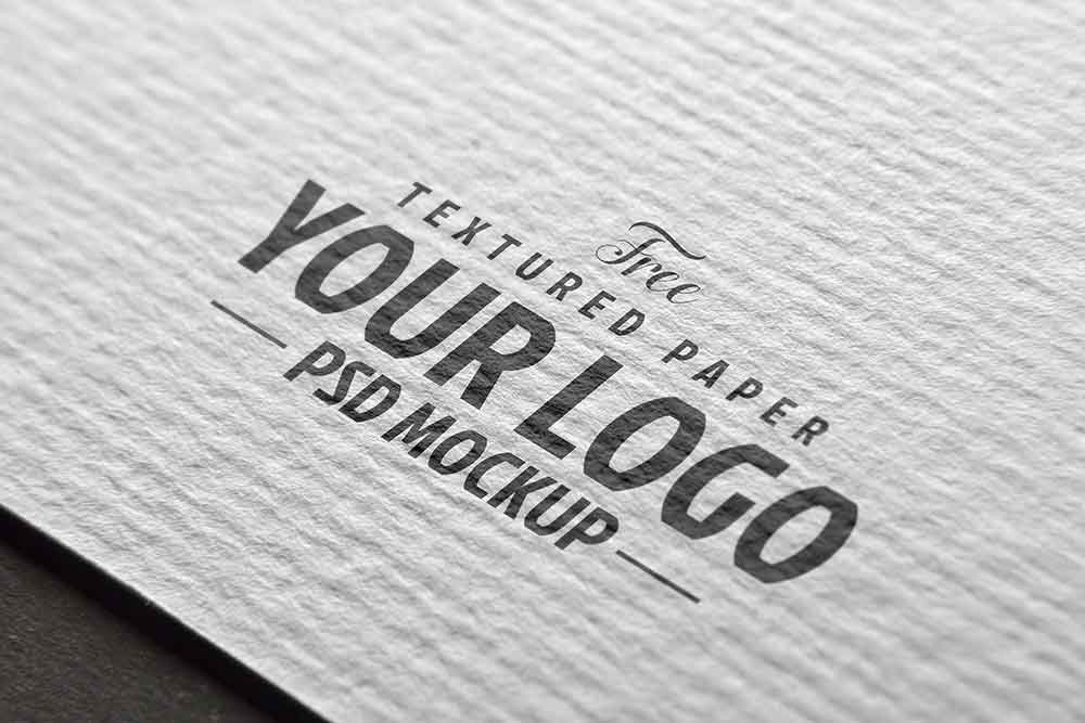 Textured Paper Logo Free Mockup