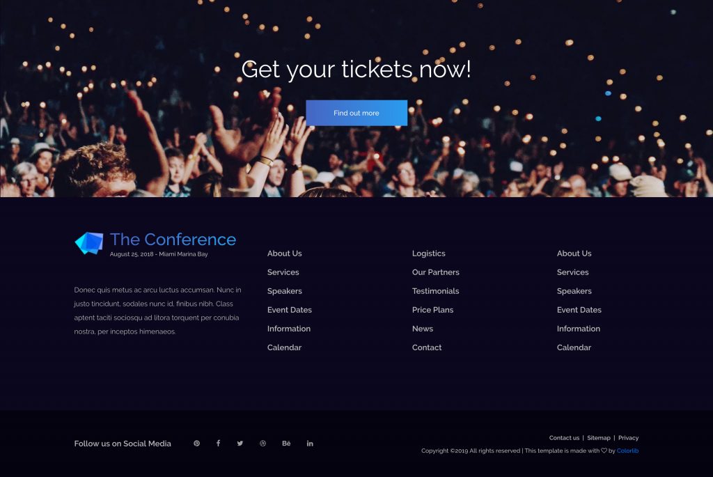 The Conference Bootstrap Free Template