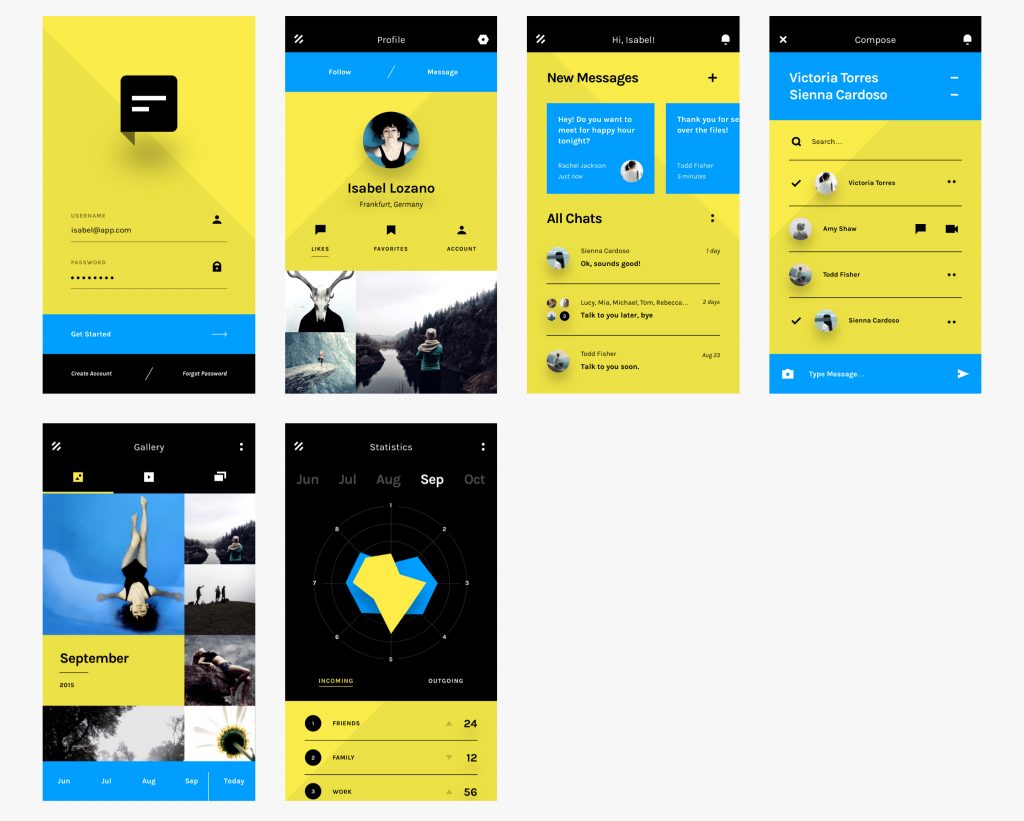 Chat Minimal Mobile App UI Kit