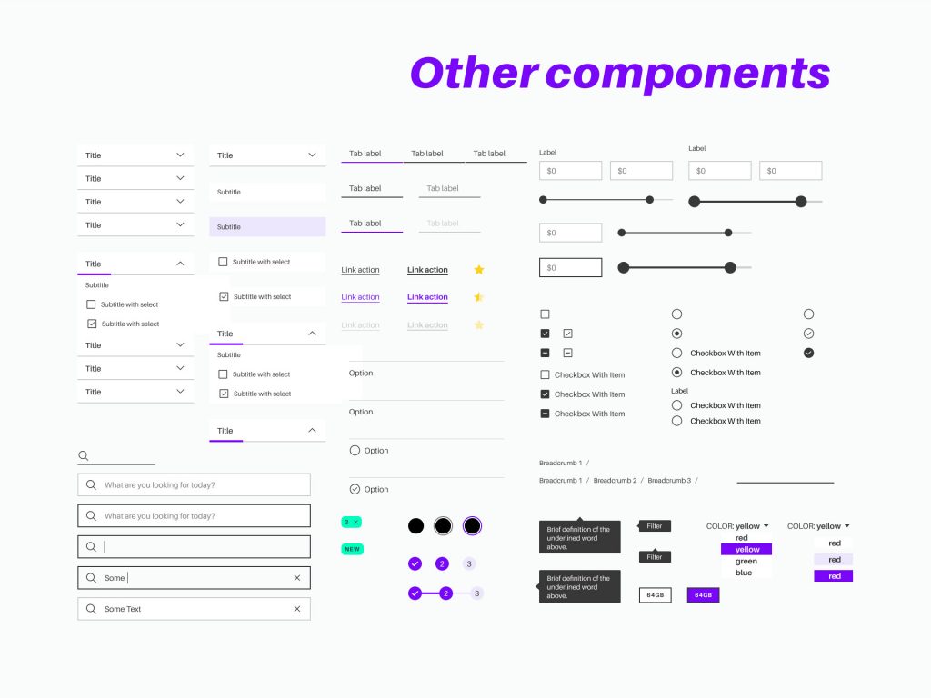 Free Figma UI Kit Minimalist Template components