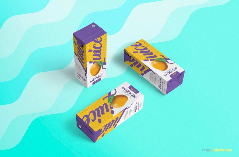 Juice Box Free Mockup - Mockupfreebies Mockups