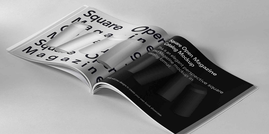 Open Square Magazine Free Mockup - Mockupfreebies