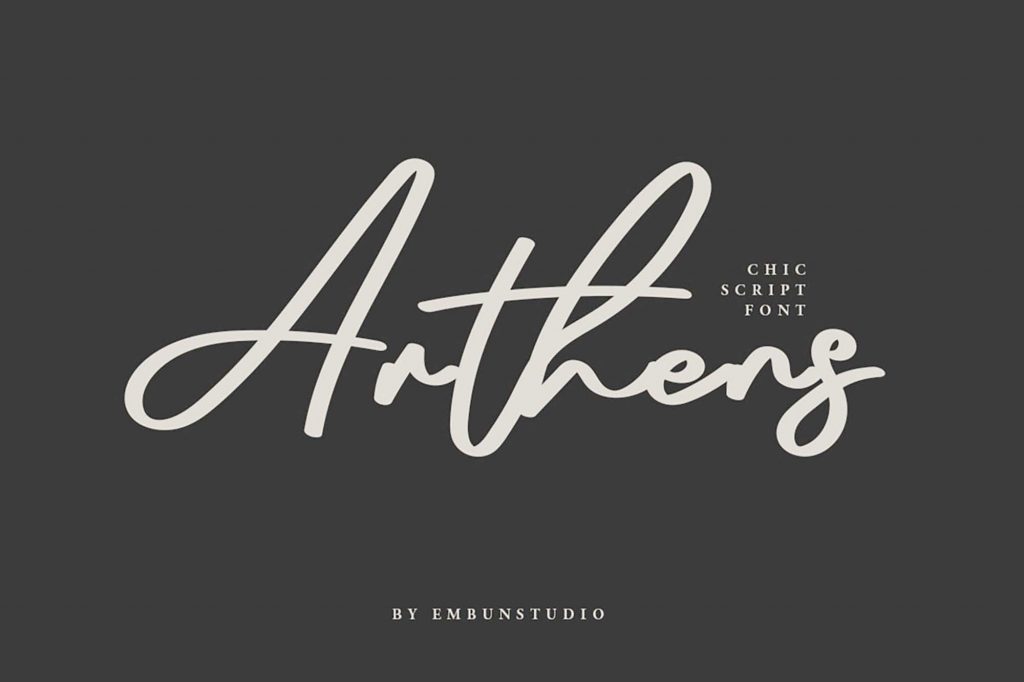 Arthens Luxury Chic Script Font