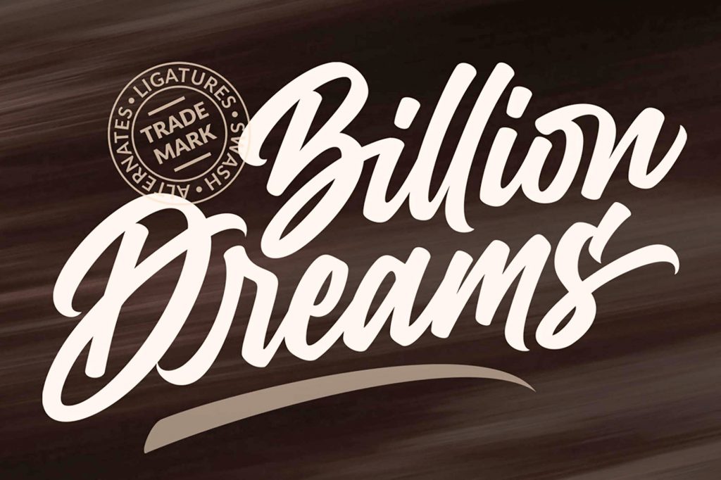 Billion Dreams Logotype Script Font