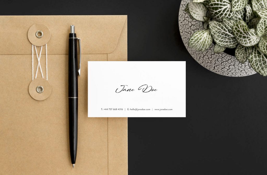 Minimalistic Business Card Free PSD Mockups