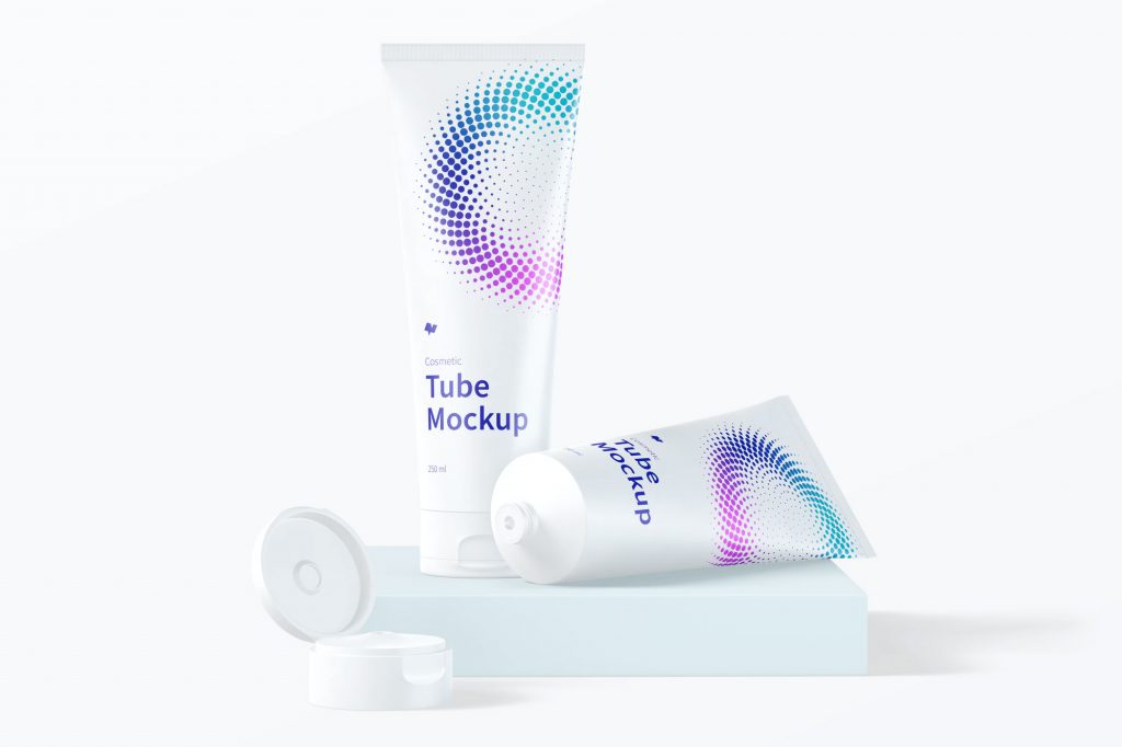 250ml Cosmetic Tubes Free PSD Mockup