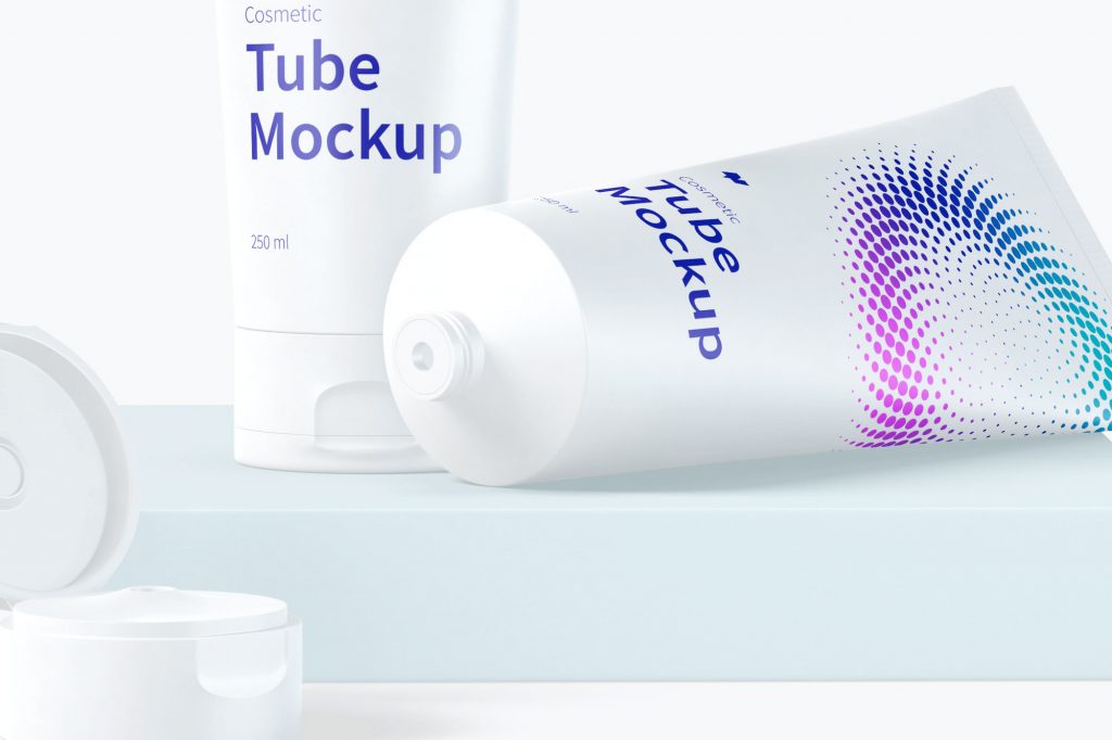 250ml Cosmetic Tubes Free PSD Mockup