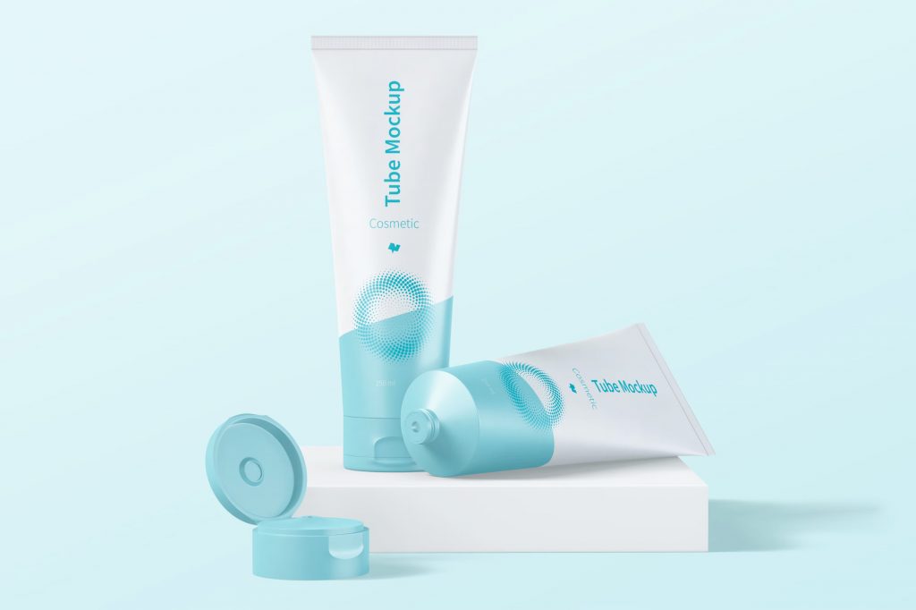 250ml Cosmetic Tubes Free PSD Mockup