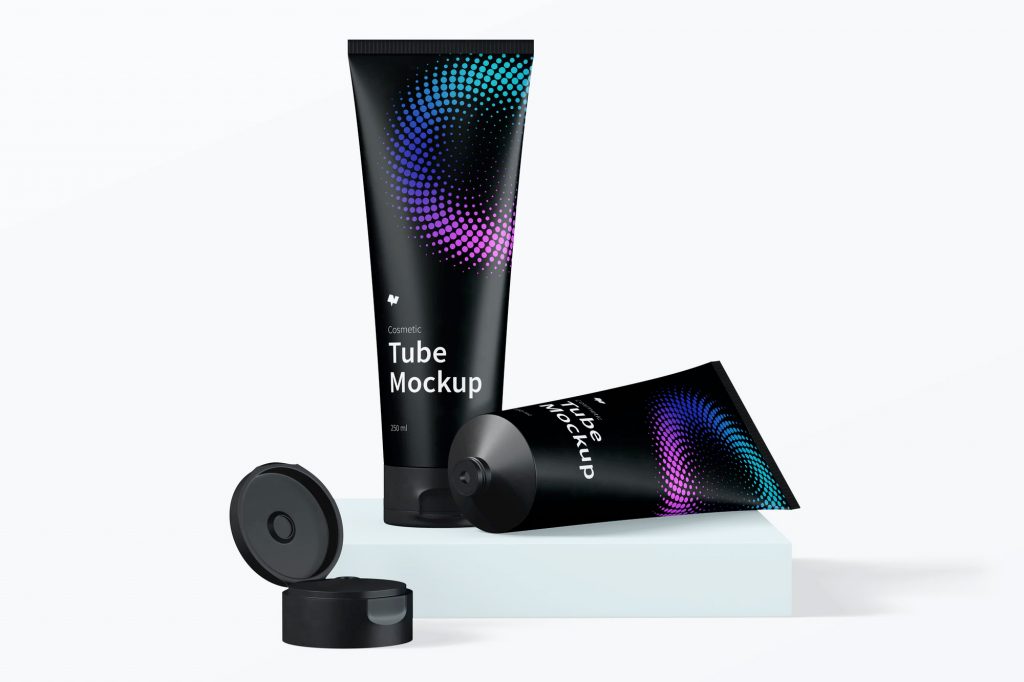 250ml Cosmetic Tubes Free PSD Mockup