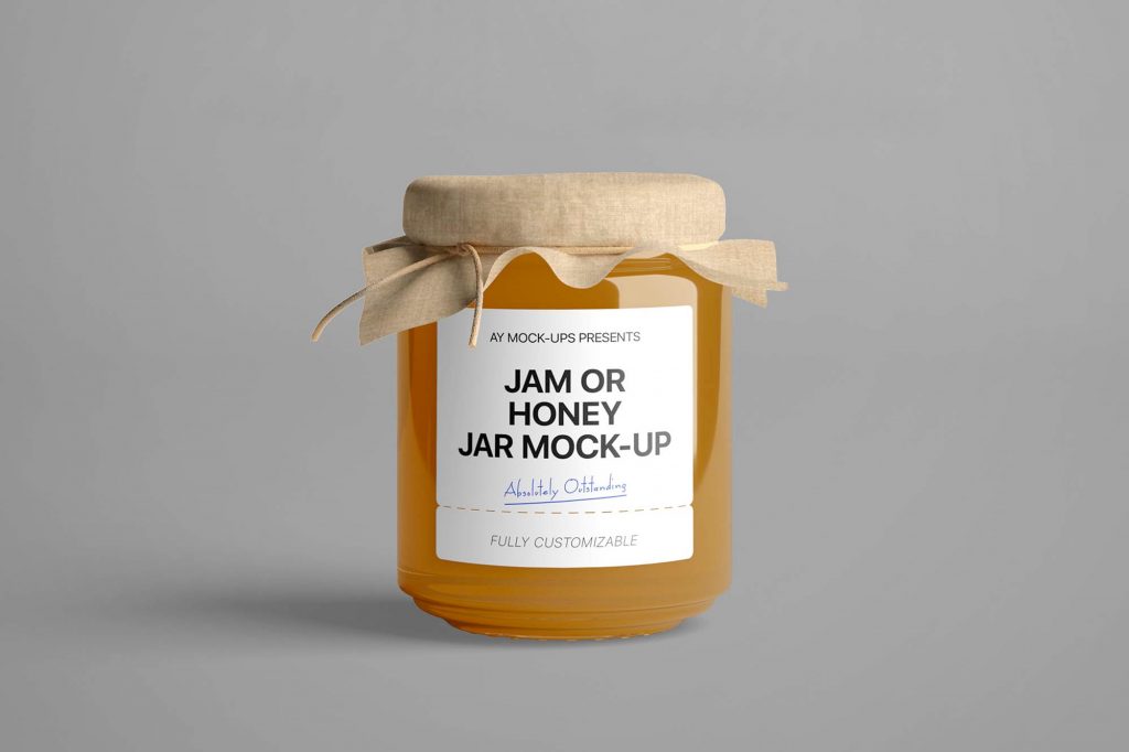 Jam Jar PSD Free Mockup